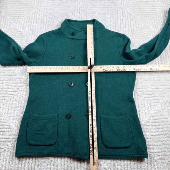 Talbots Double Breasted Cardigan Womens M Lambswool Old Money Preppy Academia - Picture 3 of 8
